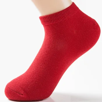 1 пара новых летних носков-лодочек, Большие Красные Хлопчатобумажные Носки с чувством юмора и Милые Мужские и женские Короткие носки Step On Villain Оптом
