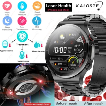 2022 Новые умные часы для мужчин, Лазерное лечение, Мониторы здоровья, Умные часы для фитнеса, спортивные Водонепроницаемые часы для мужчин xiaomi realme huawei