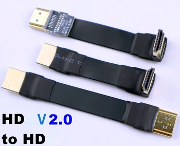 2022 Новый Экранированный HD-V2.0 Плоский ленточный кабель типа A-A 2K 4K/60Hz HDTV AV Аэрофотосъемка 90 Градусов GPU Extender HD-Cable 2.0
