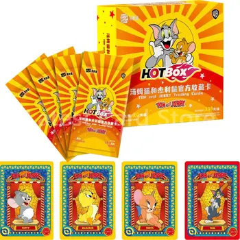 2023 Подлинный HOTBOX Коллекция торговых карточек TOM and JERRY Персонажи Аниме Редкая золотая карточная игра GSSP Настольная игрушка в подарок для детей