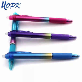 4 шт./компл. Стираемая ручка цвета радуги 0,5 мм, шариковая ручка с синими/черными чернилами, для школьных канцелярских принадлежностей, Канцелярские принадлежности