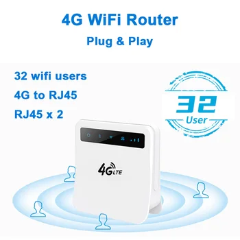 4G SIM-карта wifi маршрутизатор 32 пользователя Wi-Fi RJ45 WAN LAN беспроводной модем Точка доступа 4G lte cpe