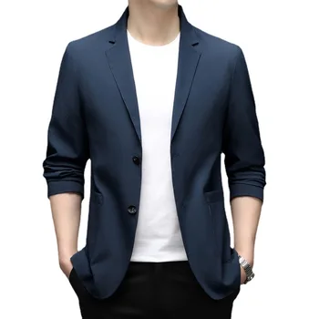 6516-2023 новый маленький костюм мужской корейской версии приталенного костюма мужской молодежный пиджак деловой тренд