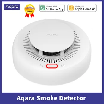 Aqara Умный датчик обнаружения дыма Zigbee 3.0 Монитор пожарной сигнализации Звуковое оповещение Приложение для домашней безопасности Работает с Xiaomi Mi home Homekit