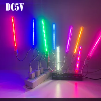 DC5V USB светодиодный ночник 24 светодиодный s Цветная лампа Красный Желтый Белый Синий Зеленый Фиолетовый розовый Атмосферные светильники для украшения Спальни