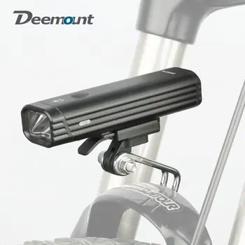 Deemount 2000 мАч 400ЛМ Алюминиевая Фара Переднее освещение Велосипеда USB Зарядка светодиодный фонарик Дополнительный руль Вилка Стержень Подставка для шлема