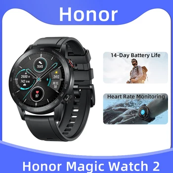 HONOR Magic Watch 2 Смарт-Часы с контролем содержания кислорода в крови SpO2, Пульсометр, 14-дневный режим ожидания, Спортивные Смарт-часы для Фитнеса HONOR 70 Pro
