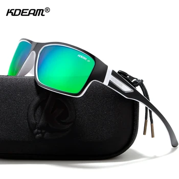 KDEAM наружные поляризованные солнцезащитные очки, мужские солнцезащитные очки, 100% УФ-чехол на молнии, в комплекте спортивные очки KD510