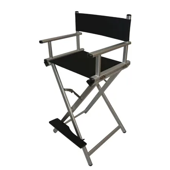 Minewill Черное Складное Портативное Кресло для макияжа Профессиональное Изготовленное на заказ Алюминиевое кресло для визажиста и директора