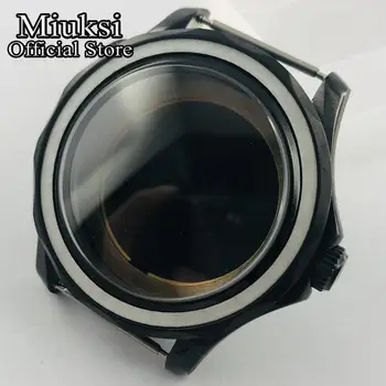Miuksi 41 мм черный PVD корпус часов сапфировое стекло подходит для NH35 NH36 NH34 ETA2824 2836 Miyota8215 821A механизм Mingzhu DG2813 3804