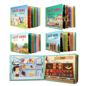 My First Busy Book Игрушки Монтессори для малышей, Развивающая тихая Книжная активность, обучающая доска, обучающие игрушки для детей, Рождественские подарки