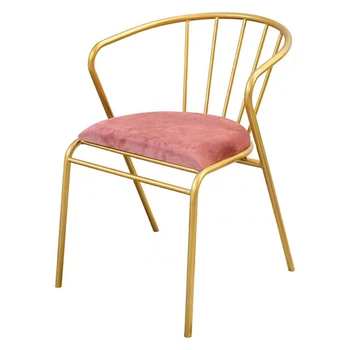 Nordic INS Network Красное Кресло для Отдыха на балконе, Обеденный стул с железной спинкой, Модное Простое кресло для макияжа