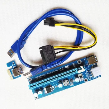 PCI-E Riser Card 60 см USB 3,0 Кабель PCI Express от 1X до 16X Удлинитель PCIe Адаптер для видеокарты GPU