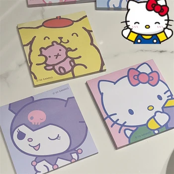 Sanrio Hello Kitty Cinnamoroll Помпомпурин My Melody Записная Книжка Аниме Студенческая Памятка Милый Куроми, Разрываемый Ручной Блокнот