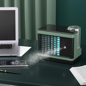 USB-зарядка охладитель воздуха Водяной куб мини-вентилятор для кондиционирования воздуха охладитель портативный домашний офис немой кондиционер настольный распылитель охладитель