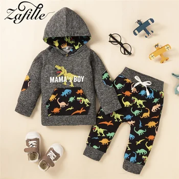 ZAFILLE, Красивый комплект одежды для маленьких мальчиков, Толстовка с динозавром из мультфильма 