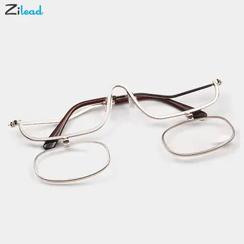Zilead Складные Увеличительные Очки Для Макияжа Глаз, Очки С Откидной Линзой, Увеличительные Очки Для Чтения, Металлическая Оправа, Смола + 1,0 ~ + 4,0