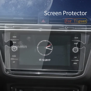 Автомобильная наклейка Carplay, Защитная пленка для экрана Carplay VW Tiguan 2023, Защитная пленка из закаленного стекла, Навигационный Автоаксессуар 8 дюймов