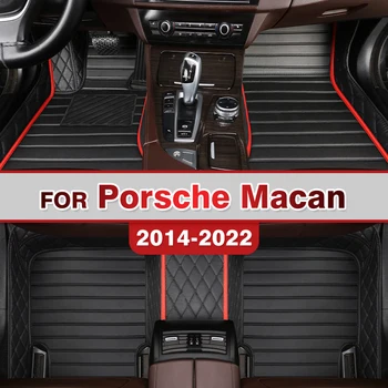 Автомобильные коврики для Porsche Macan 2014 2015 2016 2017 2018 2019 2020 2021 2022 Пользовательские автоматические накладки для ног автомобильный ковер