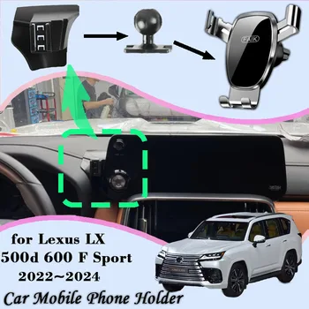 Автомобильный Держатель мобильного телефона Для Lexus LX 500d 600 F Sport 2022 2023 Вращающийся на 360 ° Гравитационный кронштейн GPS Навигационная подставка Аксессуары