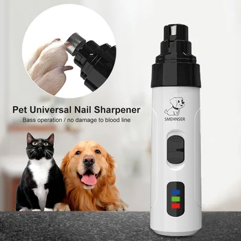 Безболезненное зарядка USB собака ногтей шлифовальные аккумуляторная Pet ногти машинки для стрижки Тихий электрический собака кошка лапы уход за ногтями инструменты триммер 