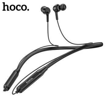 Беспроводные наушники Hoco Bluetooth 5,0 с магнитным ободком на шее, Стереонаушники-вкладыши с микрофоном, спортивные наушники для бега с шумоподавлением