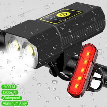 Велосипедная Алюминиевая Фара USB Перезаряжаемое освещение Велосипедное оборудование Двойной Телескопический фокус T6 Фонарик Велосипедная фара