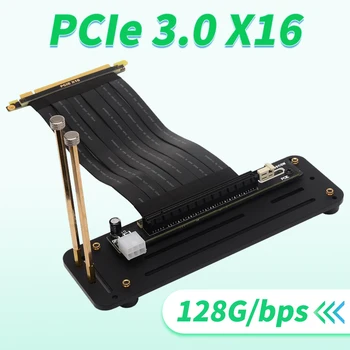 Видеокарты PCI-E 3.0 X16 Базовая плата графического процессора Комплект Вертикальных Кронштейнов RTX3060 Для Майнинга ETH Гибкий Удлинительный Кабель Riser w/6Pin Power