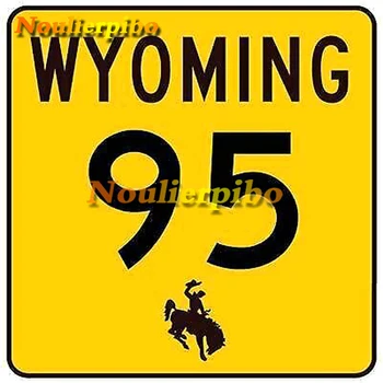 Высококачественная Автомобильная Наклейка Wyoming Route 95 Bronco-us ПВХ Автомобильное Окно Бампер Мотоцикл Тележка Чехол Для Мобильного Телефона Виниловая Наклейка