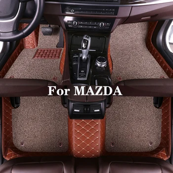 Высококачественный Индивидуальный Двухслойный Съемный Автомобильный Коврик С Ромбовидным Рисунком Для MAZDA CX-8 CX-9 Mazda 5 (6seat 7seat)