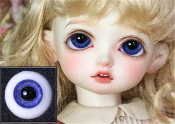 Глаза куклы BJD подходят для 12 мм, 14 мм, 16 мм, 18 мм, маленький размер радужки, синие настоящие стеклянные глаза, аксессуары для кукол
