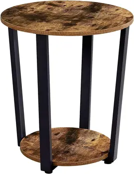 Деревянный круглый торцевой столик диаметром 19,7 