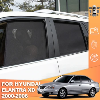 Для Hyundai ELANTRA AVANTE XD 2000-2006 Магнитный автомобильный Солнцезащитный Козырек, передняя рамка Лобового стекла, занавеска, солнцезащитный козырек на заднее боковое окно