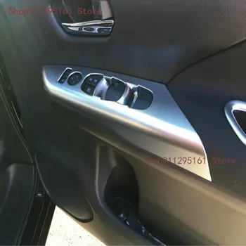 Для Nissan Serena C27 2016-2018 2019 ABS Черный Автомобильный Интерьер Переключатель окна передней двери Кнопка подъема Накладок Автомобильные Аксессуары RHD