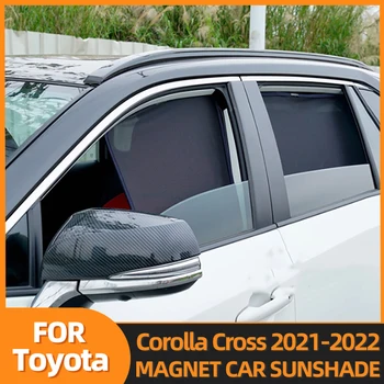 Для Toyota Corolla Cross 2021 2022 2023, Магнитный автомобильный солнцезащитный козырек, Передняя задняя шторка на лобовое стекло, солнцезащитный козырек на боковое окно