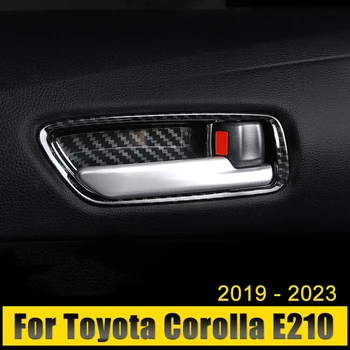 Для Toyota Corolla E210 2019 2020 2021 2022 2023 Гибридный ABS Карбоновый Автомобильный Внутренняя Дверная Ручка Крышки Чаши Планки Наклейки Аксессуары