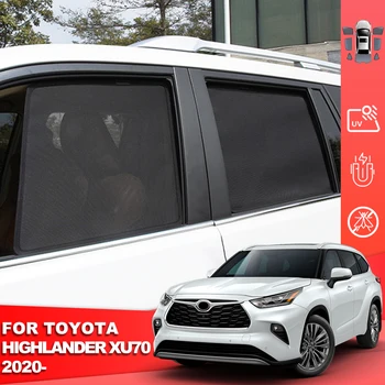 Для Toyota Highlander KLUGER XU70 2020 2021 2022 Автомобильный Солнцезащитный Козырек На Заднее Боковое Окно Солнцезащитный Козырек На Переднее Лобовое Стекло Шторка
