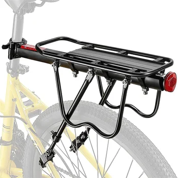 Задняя стойка велосипеда - нагрузка 110 фунтов Грузовая стойка велосипеда с быстроразъемной задней стойкой велосипеда из алюминиевого сплава Аксессуары для велосипедов