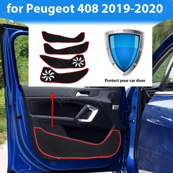 Защитный коврик, Боковая кромка, Аксессуары, Внутренняя защита двери автомобиля, Противоударная накладка, наклейка для Peugeot 408 2019-2020