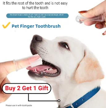 Зубная щетка для собак, Пальчиковая зубная щетка для домашних животных, Игрушки для собак, Защита окружающей среды, Силиконовые Собаки, Кошки, Чистящие зубы, Товары для домашних животных, Зубные щетки