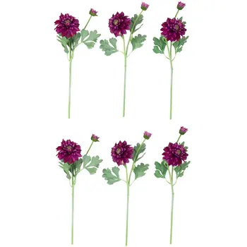 из 6 фиолетовых Георгинов, искусственные цветочные спреи, 23 
