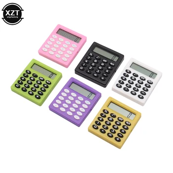 Карманный мультяшный калькулятор ярких цветов, многофункциональный Маленький квадратный персональный калькулятор для школьной и офисной электроники, креативный калькулятор