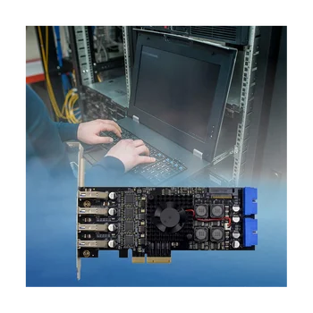 Карта PCI-E X4 ST676 NEC720202 USB3.0, четырехканальная/8-портовая карта USB3.0 SATA, обеспечивающая высокоскоростное преобразование данных промышленного назначения