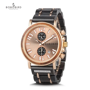 Кварцевые наручные часы BOBO BIRD, оригинальные деревянные часы с персональной гравировкой, многофункциональные спортивные часы, люминесцентные часы resrelogio masculino