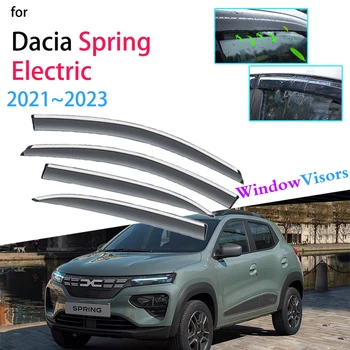 Козырьки на Окна для Dacia Spring Electric EV 2021 2022 2023 Дефлекторный Тент От Солнца И Дождя Winshield Оттенки Защитные Автомобильные Аксессуары 4 шт.
