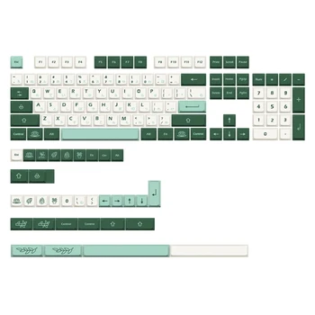 Колпачки для ключей 137 клавиш/набор XDA Ботанический зеленый Японско-английский колпачок для механической клавиатуры 61/87/104/108