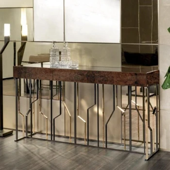 Консольный стол в постмодернистском американском стиле Консольные столы Консольный проход Длинный узкий стол Элитная мебель на заказ