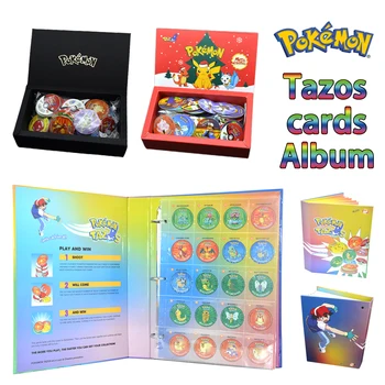 Коробка для Открыток Pokemon Tazos, Альбом, Пластиковые Круглые Открытки, Пикачу, Читос, Lay's Antiguos, Чипитапы, Gotta Catch 'em All, Коллекционный Подарок