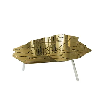 Креативный металлический зеркальный стеклянный журнальный столик сращивание чайного столика гостиная вилла приставной столик