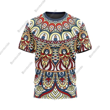 Мужская рубашка с хипстерским африканским принтом Для Велоспорта на горном велосипеде DH enduro быстросохнущая мужская трикотажная велосипедная одежда